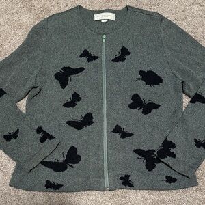 Chic Butterfly Patterned Cardigan